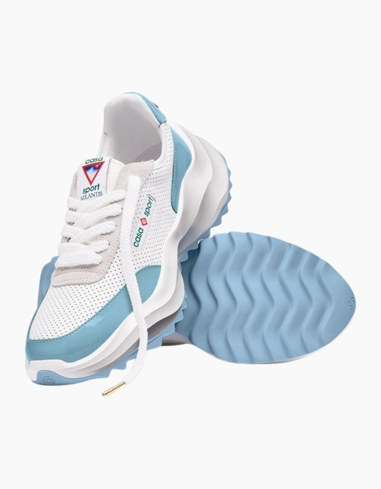 Atlantis Sneaker Light Blue Detail White Shoes