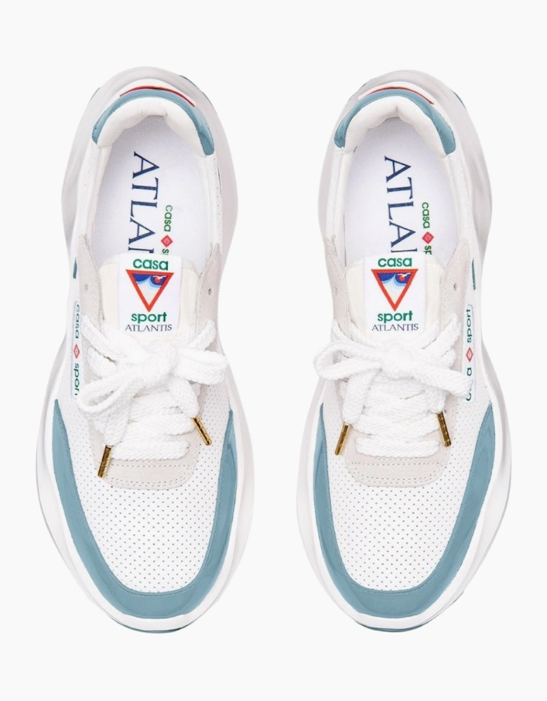 Atlantis Sneaker Light Blue Detail White Shoes