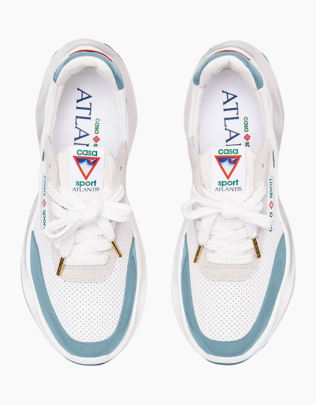Atlantis Sneaker Light Blue Detail White Shoes