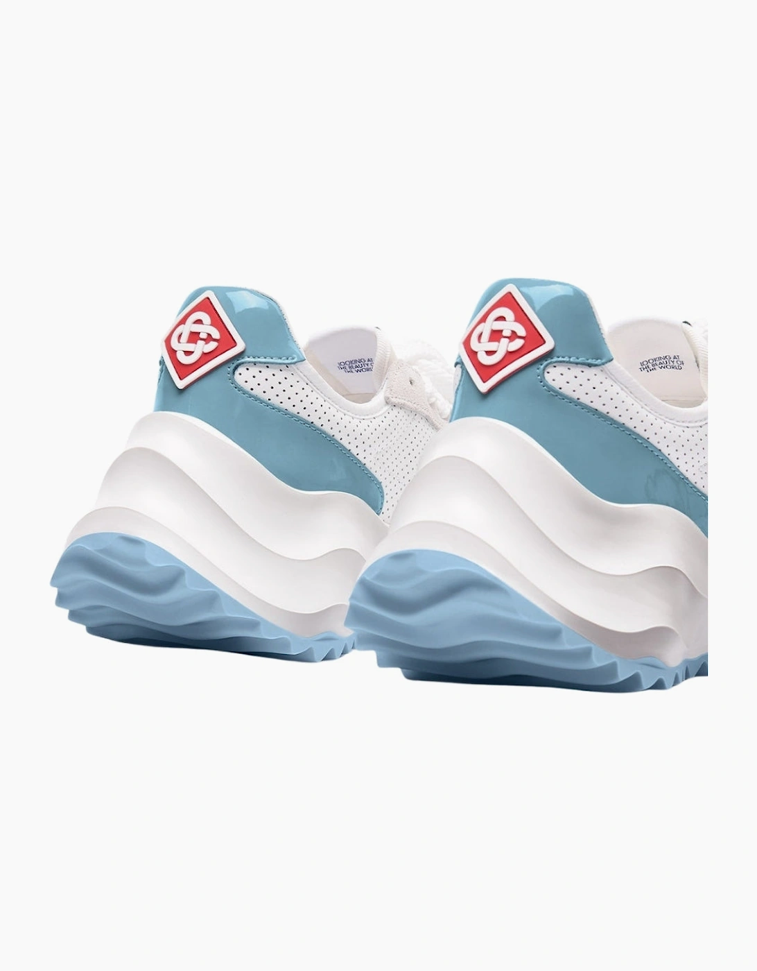 Atlantis Sneaker Light Blue Detail White Shoes