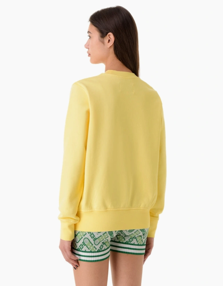 Embroidered Sweatshirt Enoshima Beach Yellow Sweatshirt