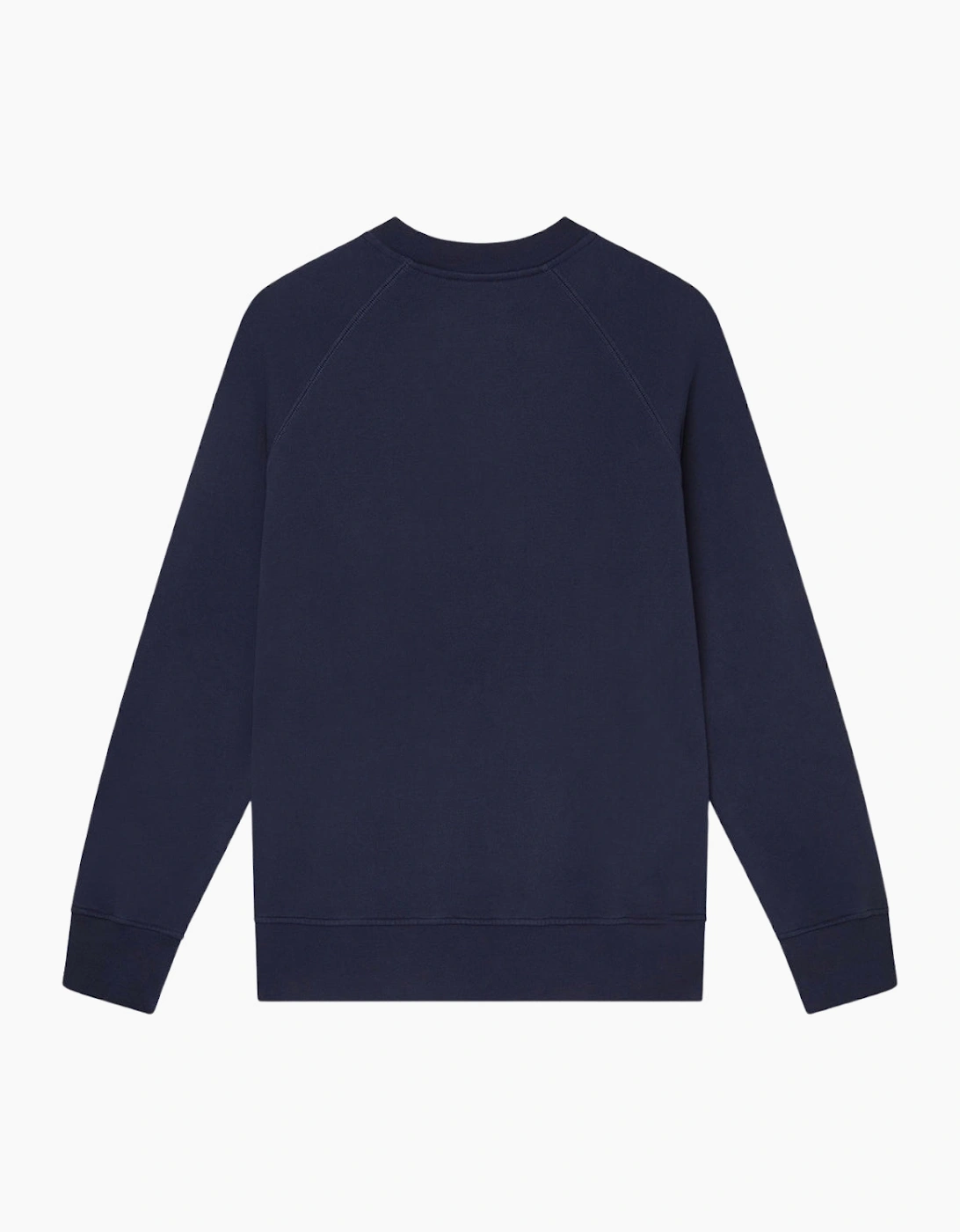 Embroidered Sweatshirt Stacked Logo Navy Blue Sweatshirt
