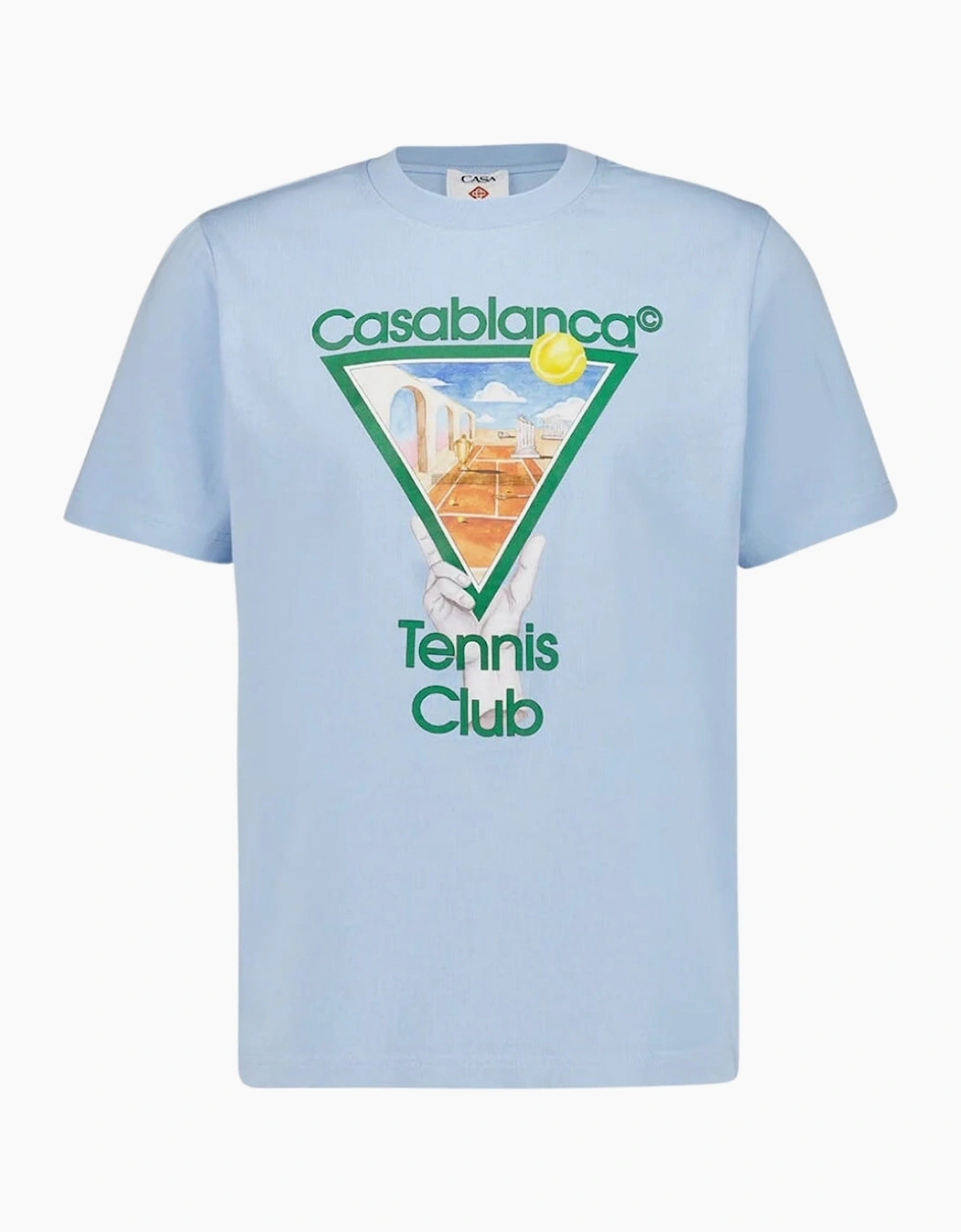Casablanca Men's Blue Metaphysical Tennis Icon T-Shirt  44 Xxl