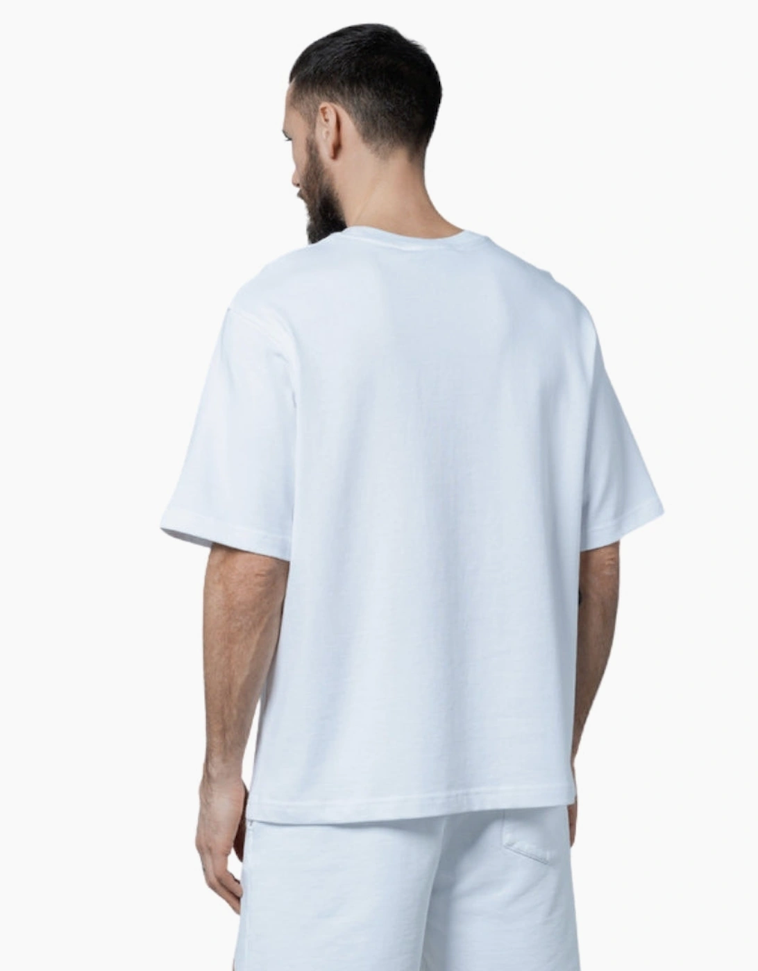 3D Printed Oversized Tee Casa Racing White T-Shirt
