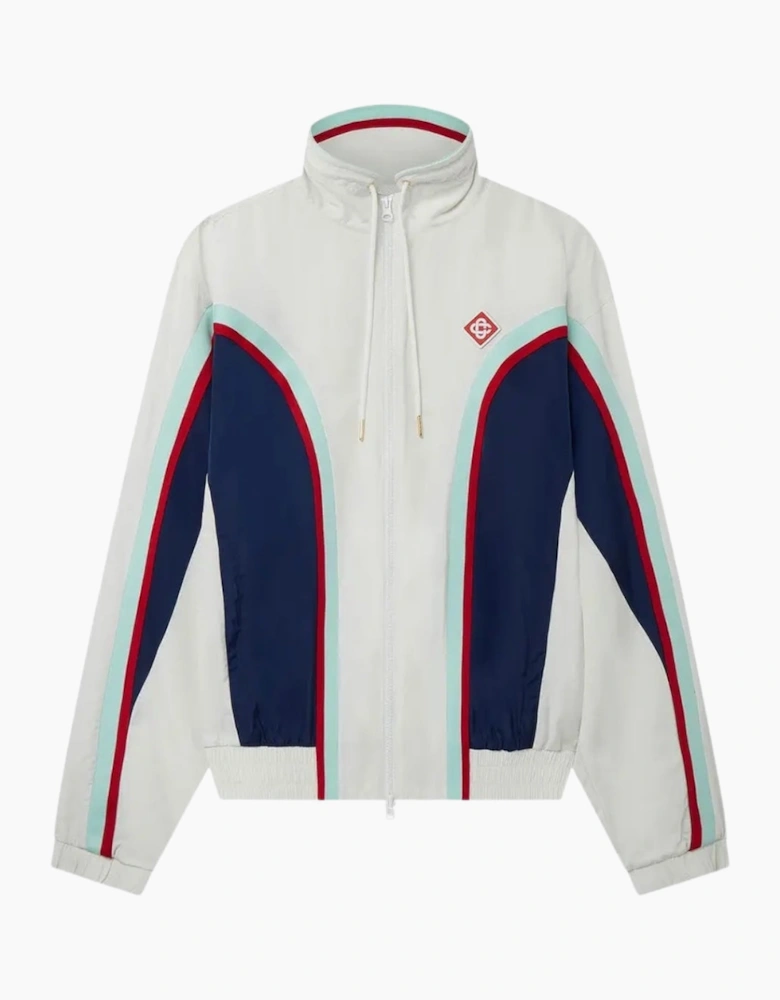 Side Panelled Shell Suit Track Jacket White Jackets