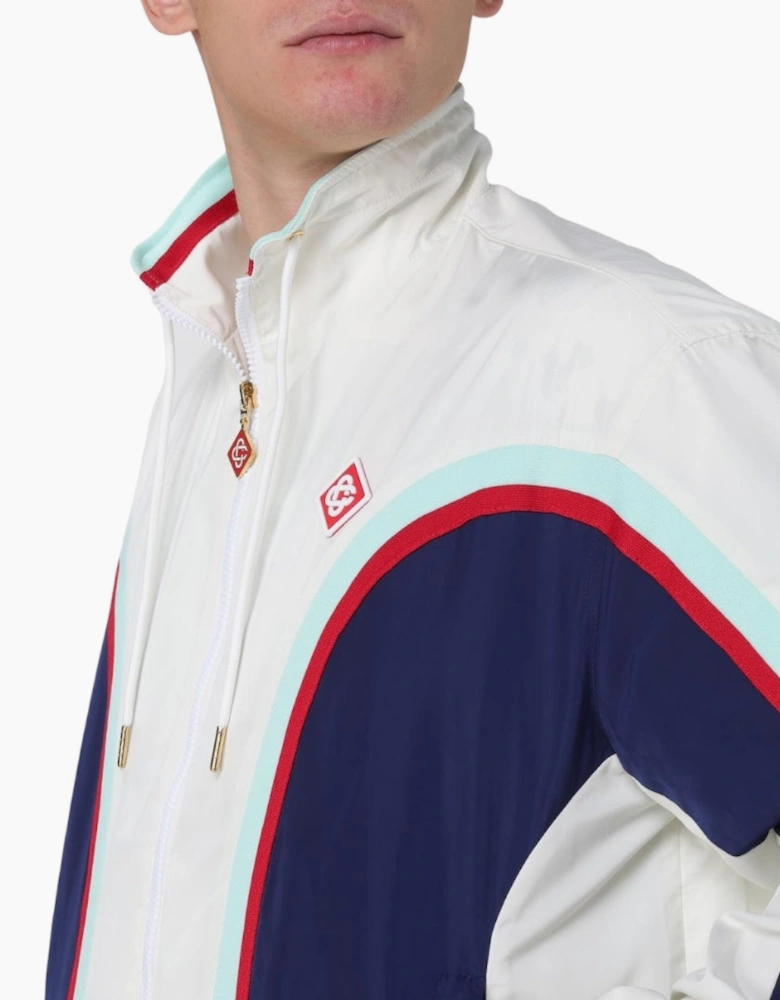 Side Panelled Shell Suit Track Jacket White Jackets