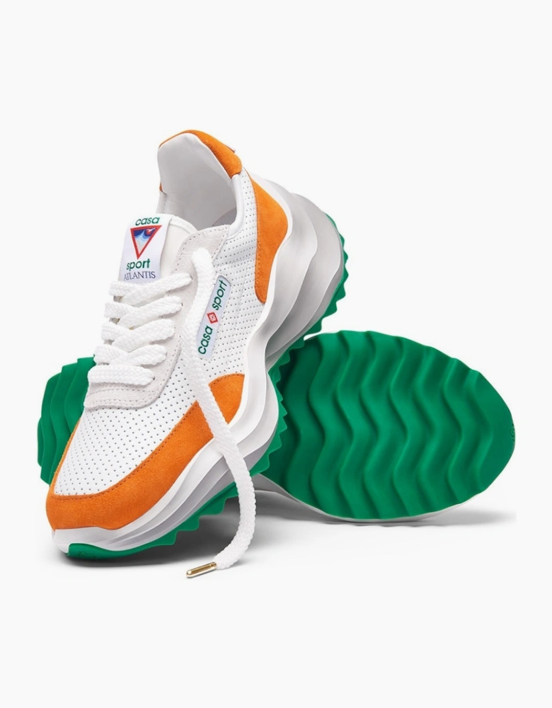 Atlantis Sneaker Orange Detail White Shoes