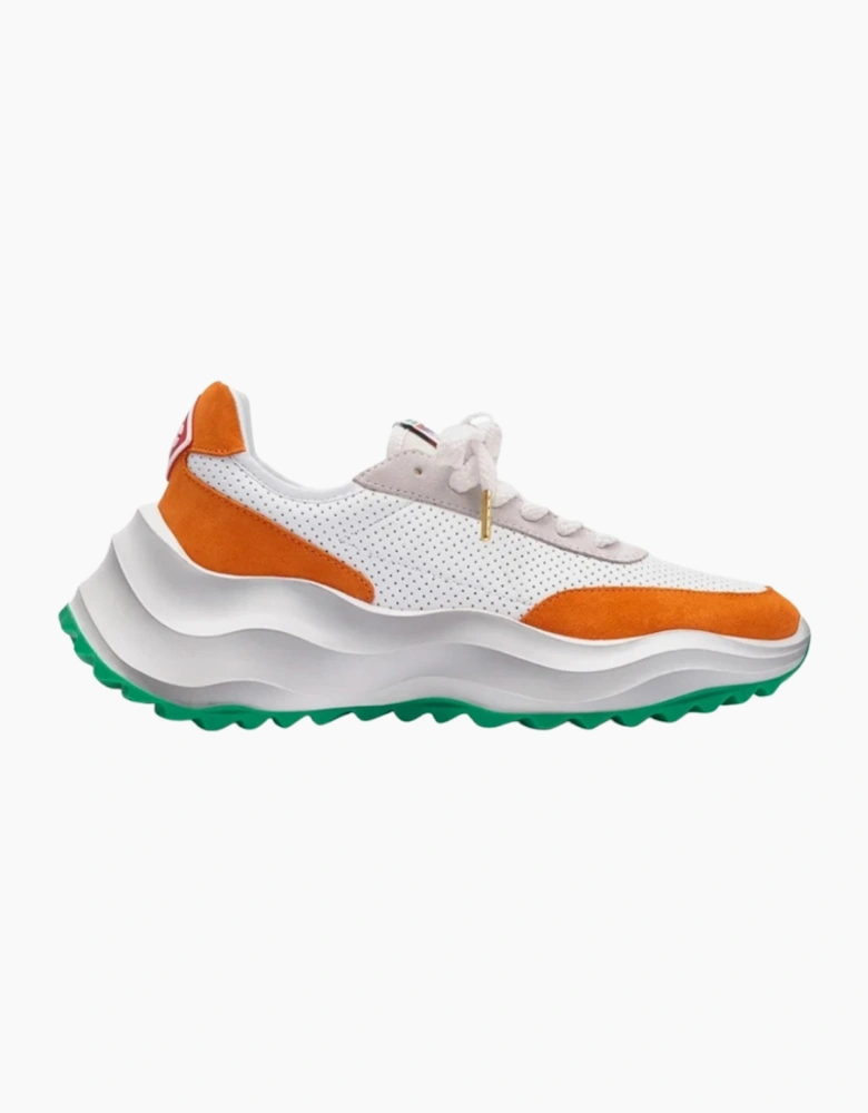 Atlantis Sneaker Orange Detail White Shoes