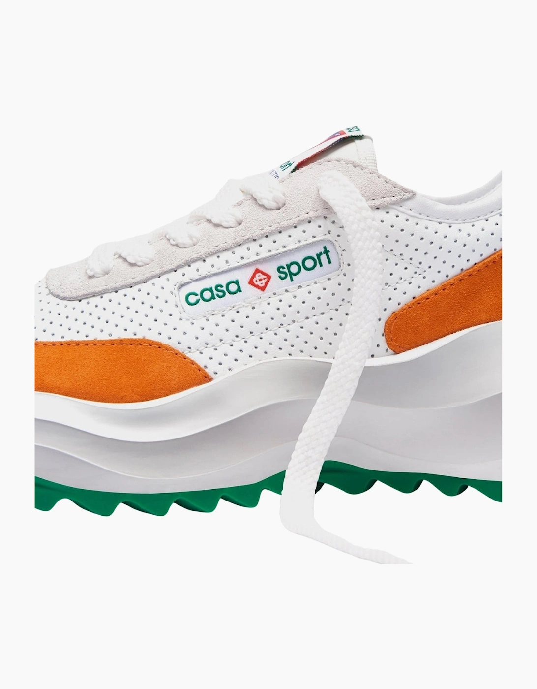 Atlantis Sneaker Orange Detail White Shoes