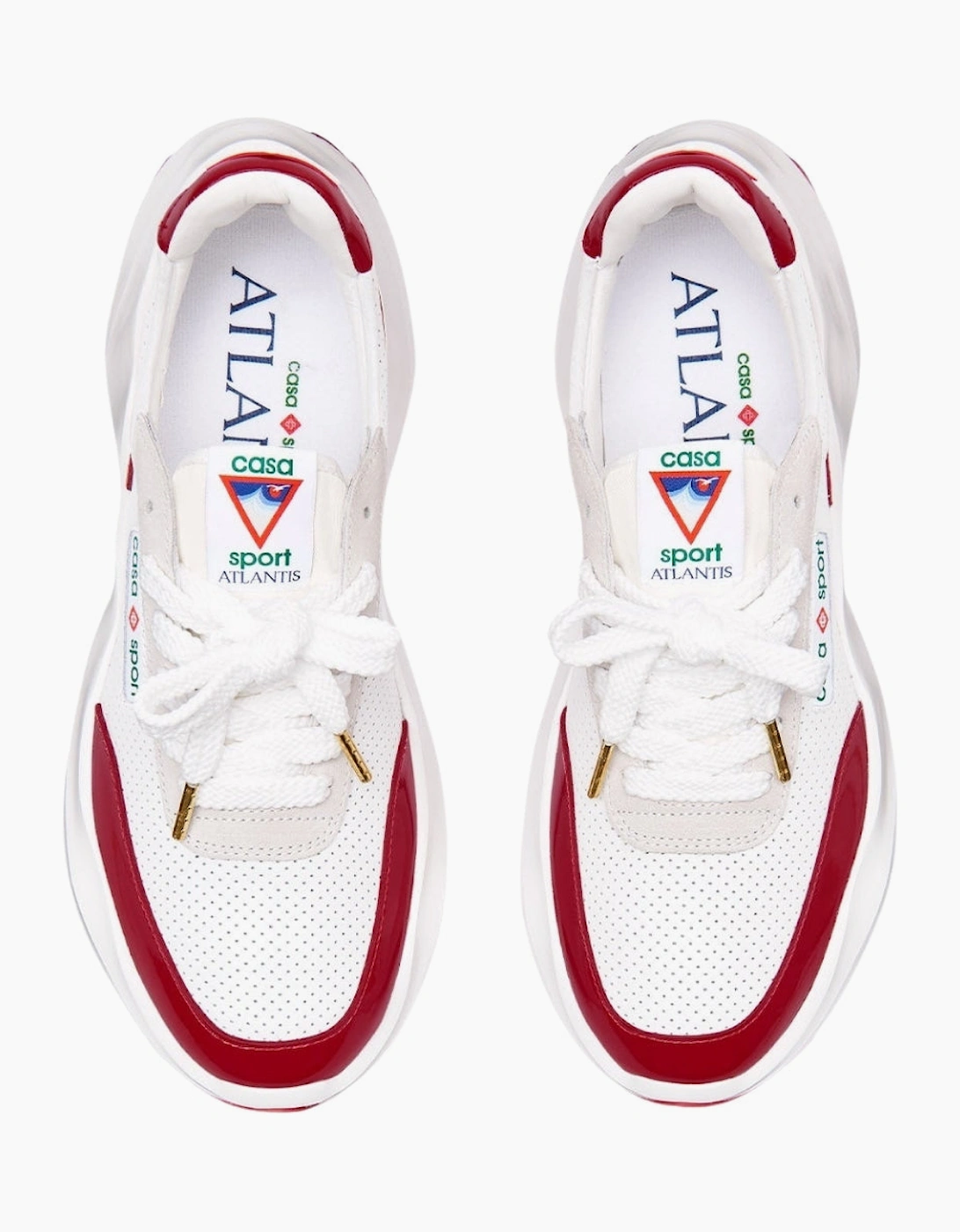 Atlantis Sneaker Red Detail White Shoes