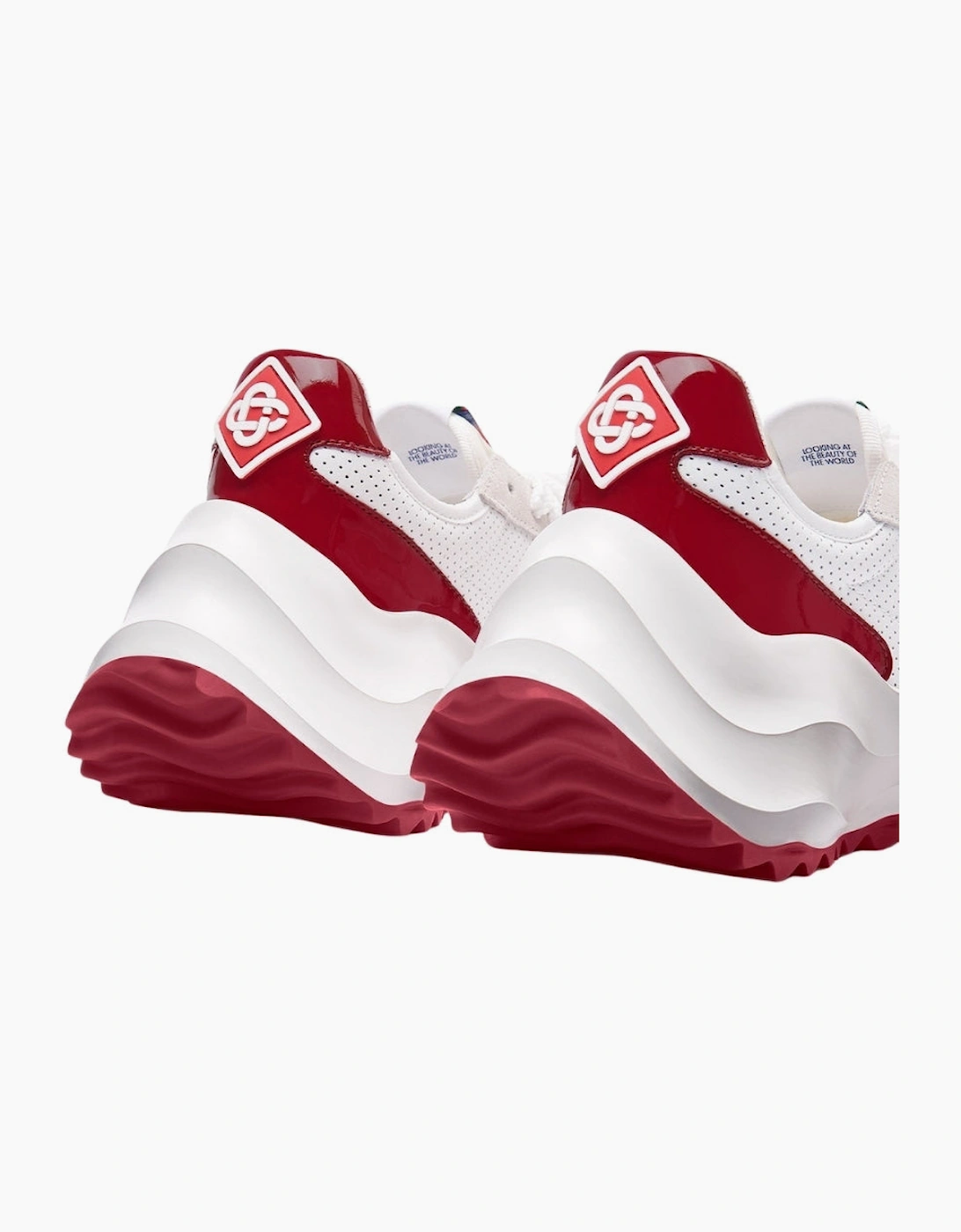Atlantis Sneaker Red Detail White Shoes