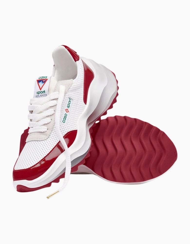 Atlantis Sneaker Red Detail White Shoes