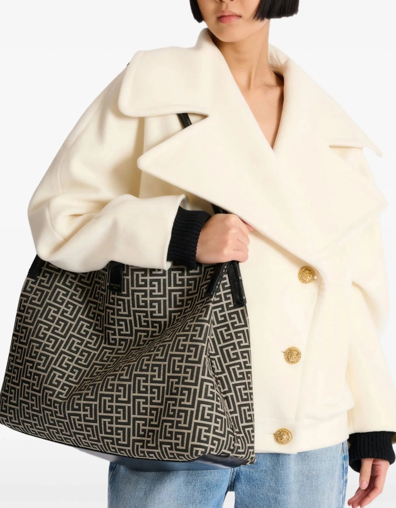 Release Shopper Monogram Tote Black