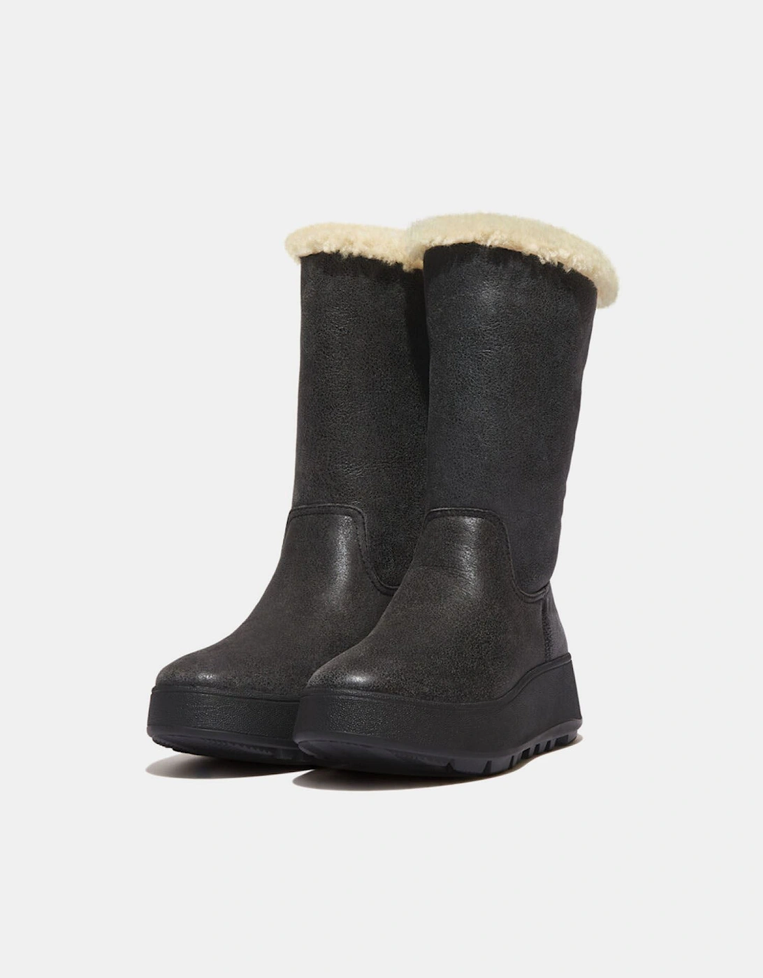 F-Mode Shearling Flatform Boots