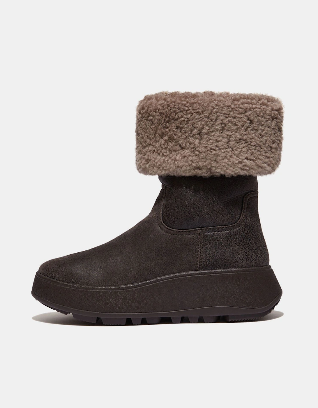F-Mode Shearling Flatform Calf Boots