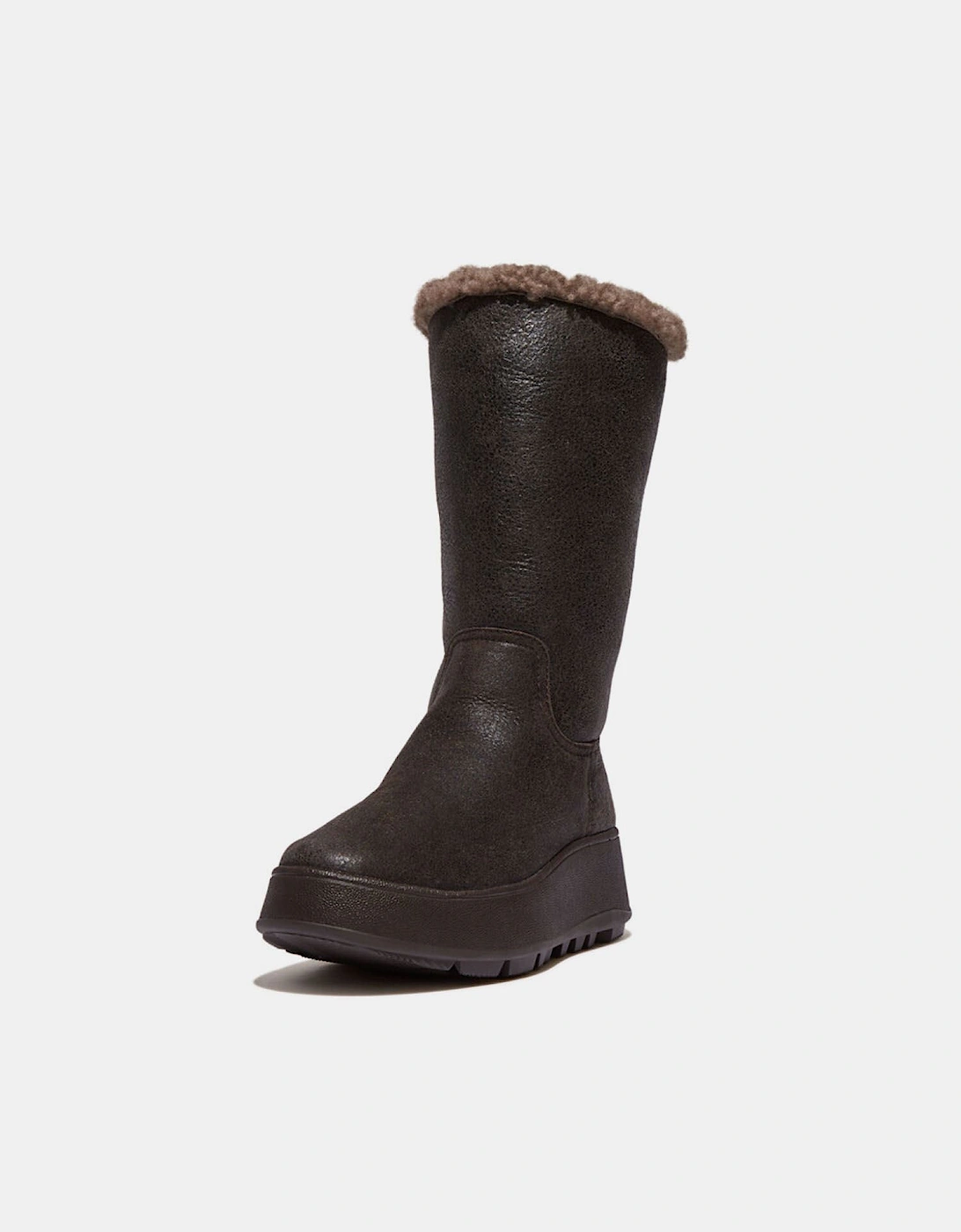 F-Mode Shearling Flatform Calf Boots