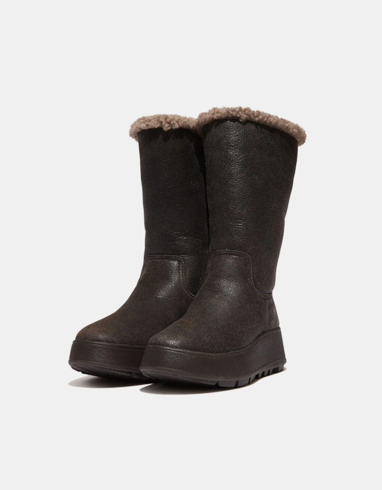 F-Mode Shearling Flatform Calf Boots