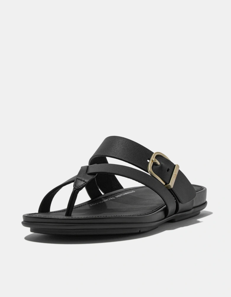 Gracie Buckle Leather Strappy Sandals