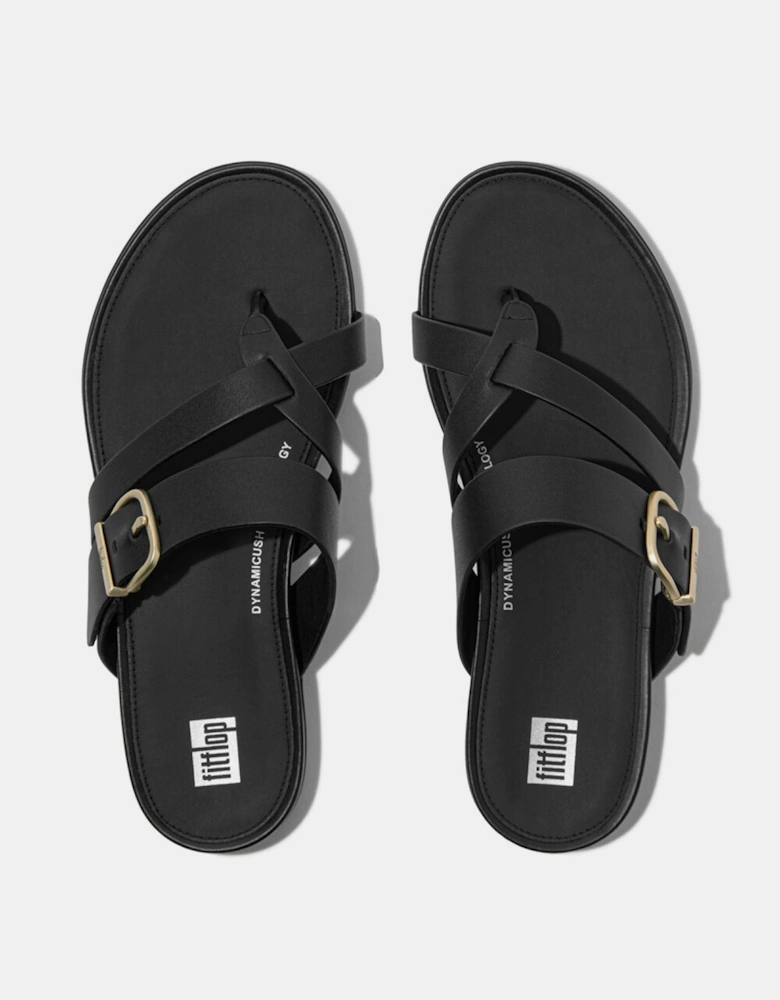 Gracie Buckle Leather Strappy Sandals