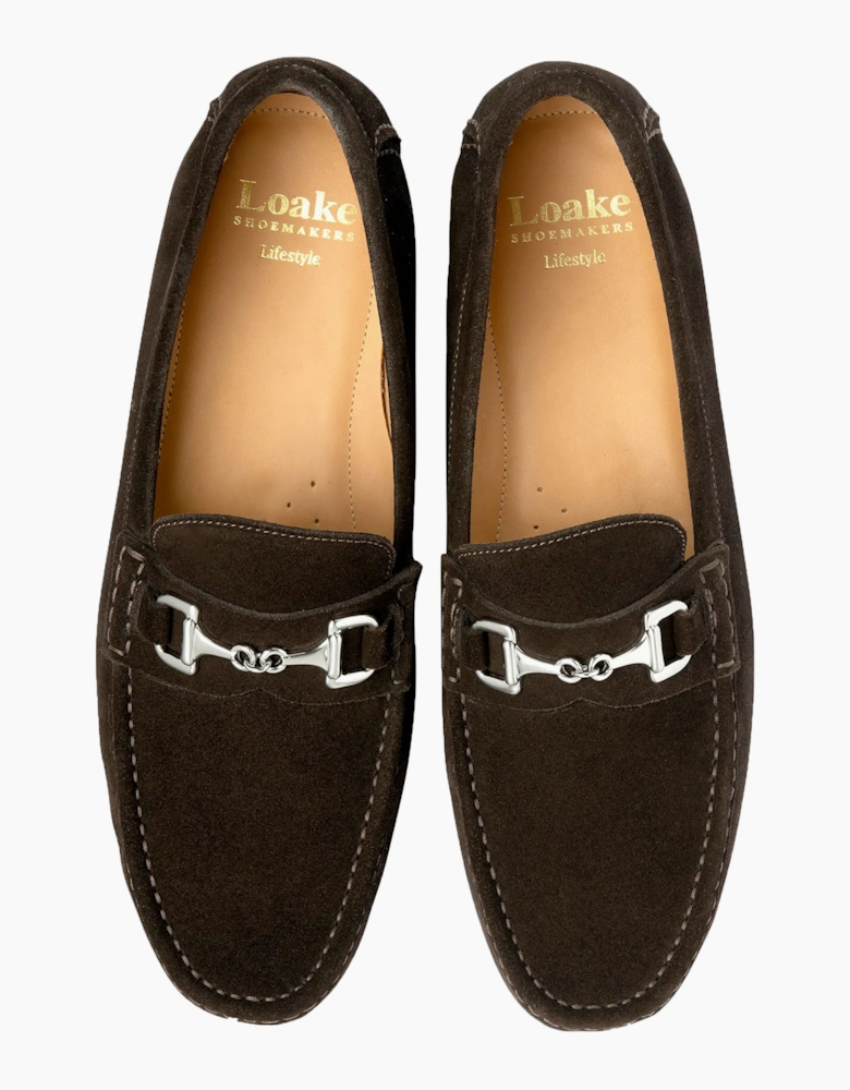 HAWTHORN DRIVER SHOE DARK BROWN SUEDE