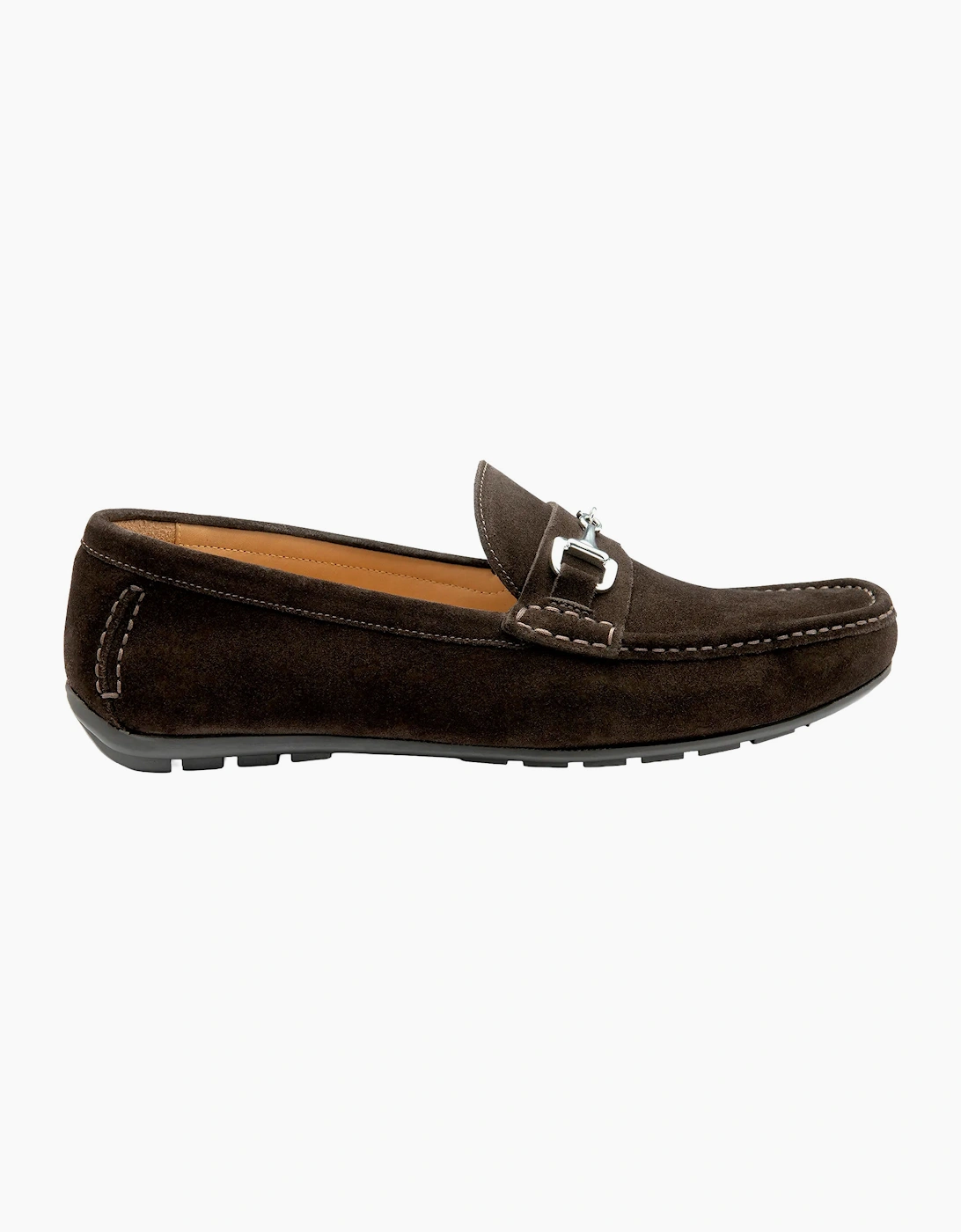 Loake Men's Brown Hawthorn Driver Shoe Dark Suede  11 11/45