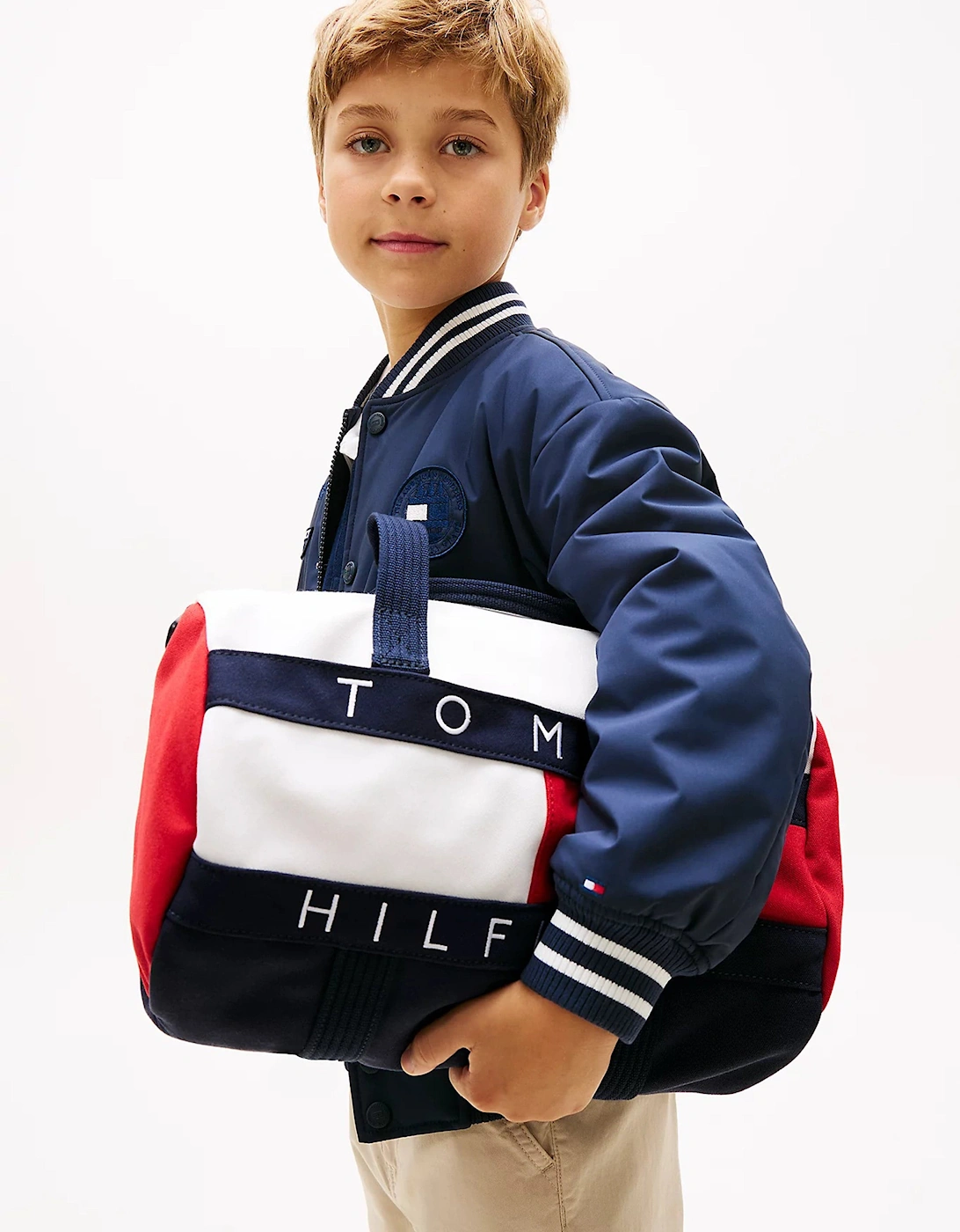 Kids Heritage Flag Sports Bag in White (36cm)