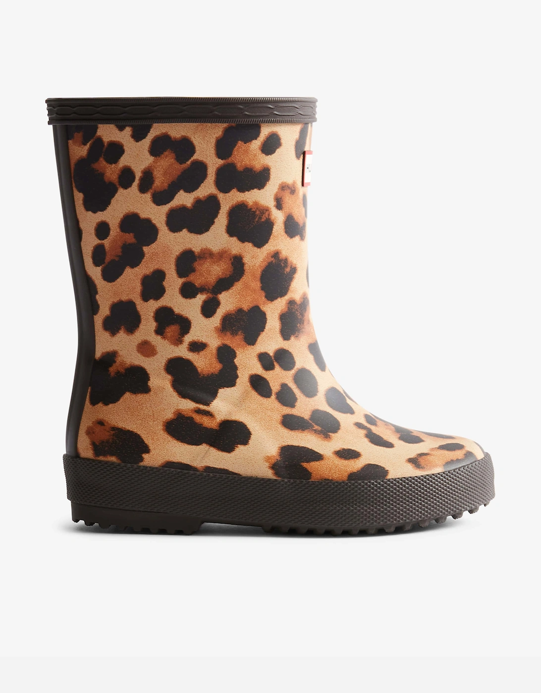 Girls First Leopard Print Wellington Boots in Brown, 5 of 4