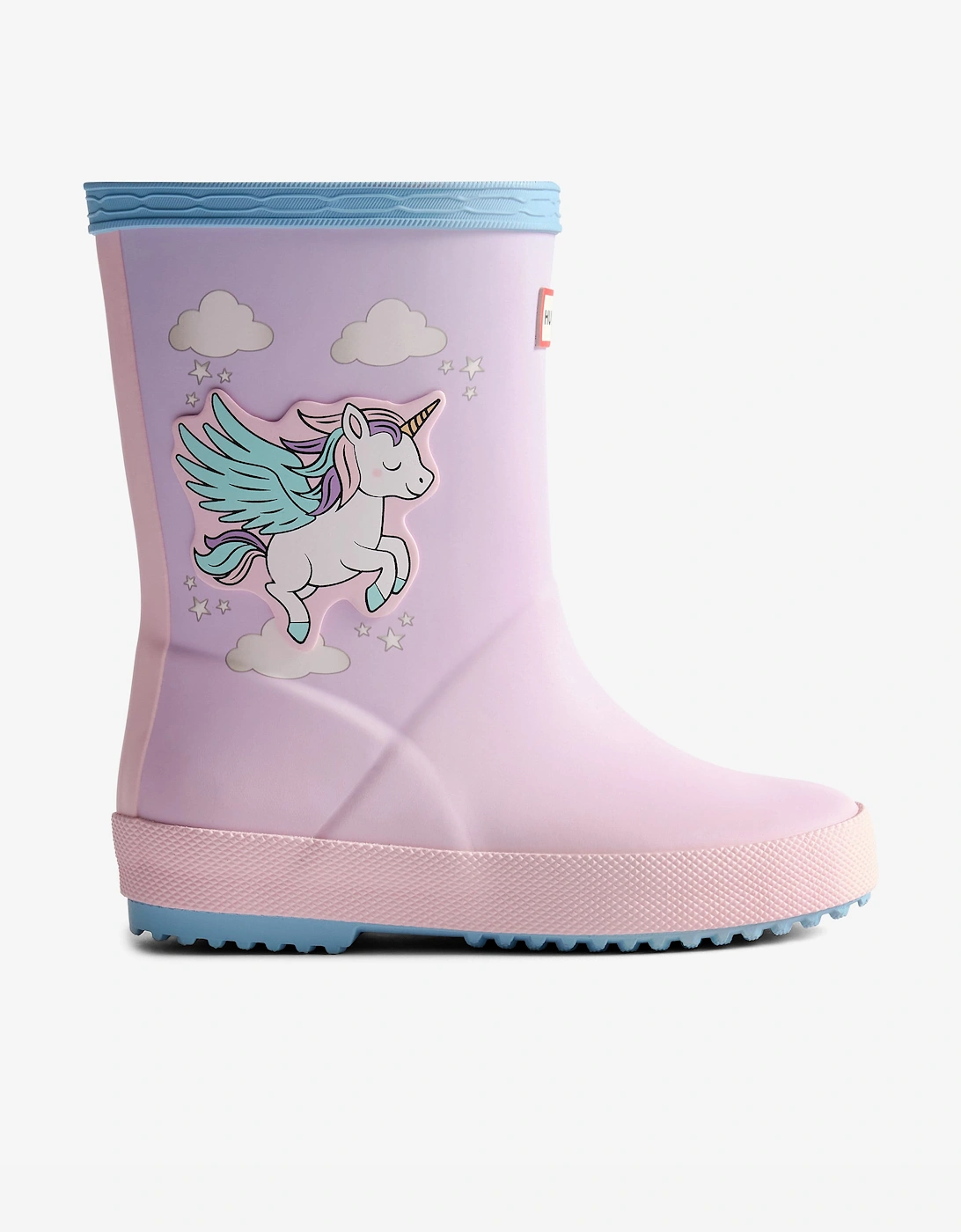 Girls First Unicorn Print Wellington Boots in Pink, 5 of 4