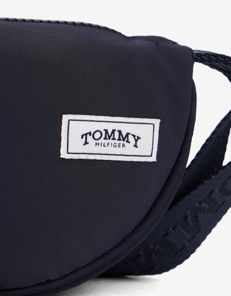 Girls Crossbody Moon Bag in Navy (19.8cm)