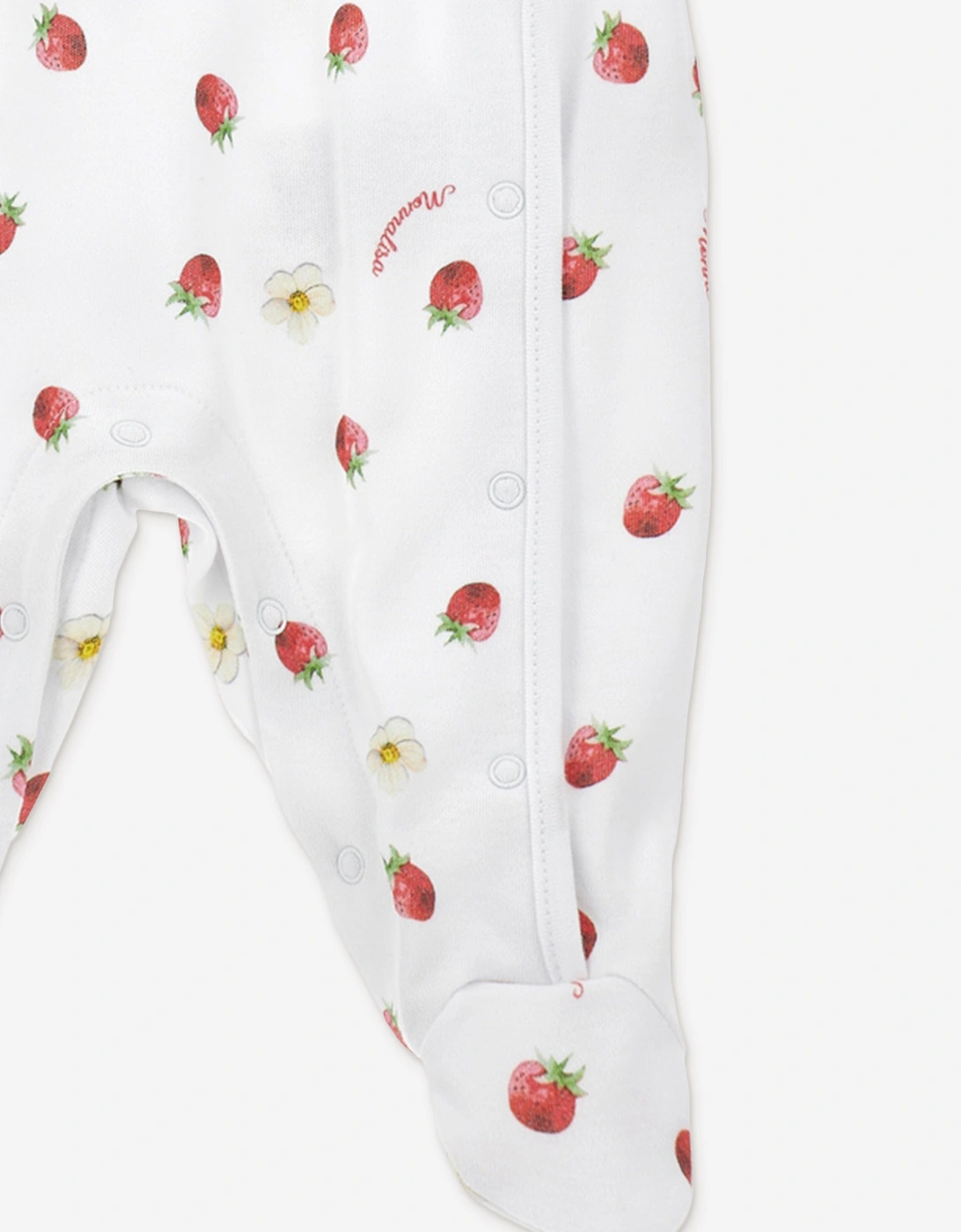Baby Girls Strawberries Babygrow in White
