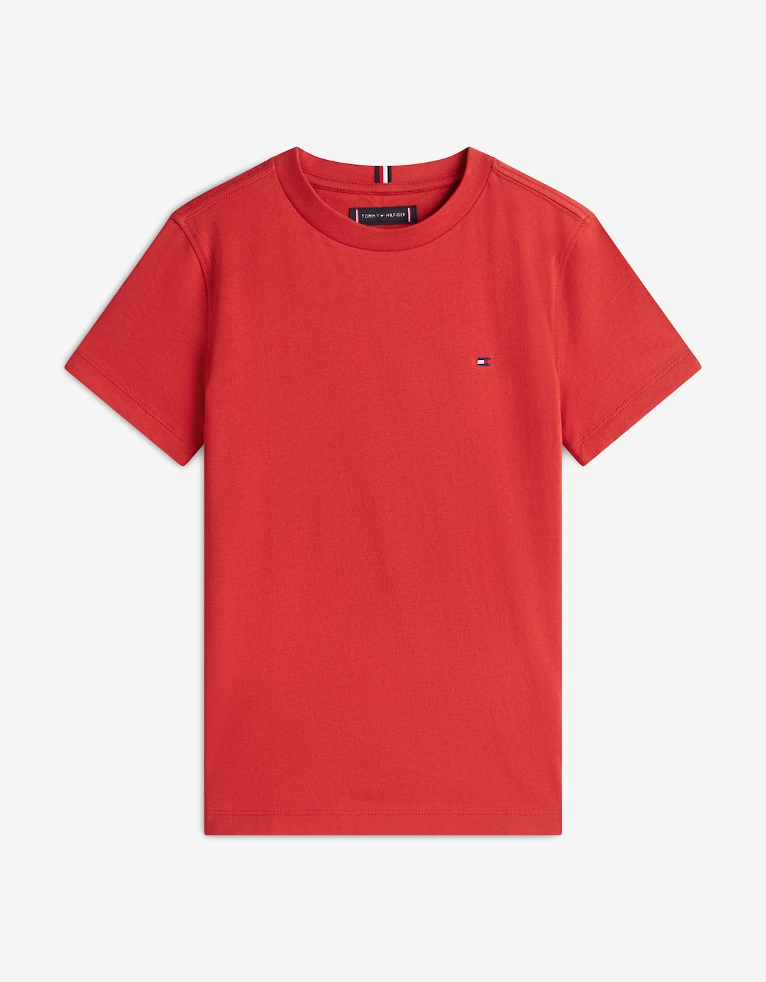Boys Essential Cotton Regular Fit T-Shirt in Red, 6 of 5