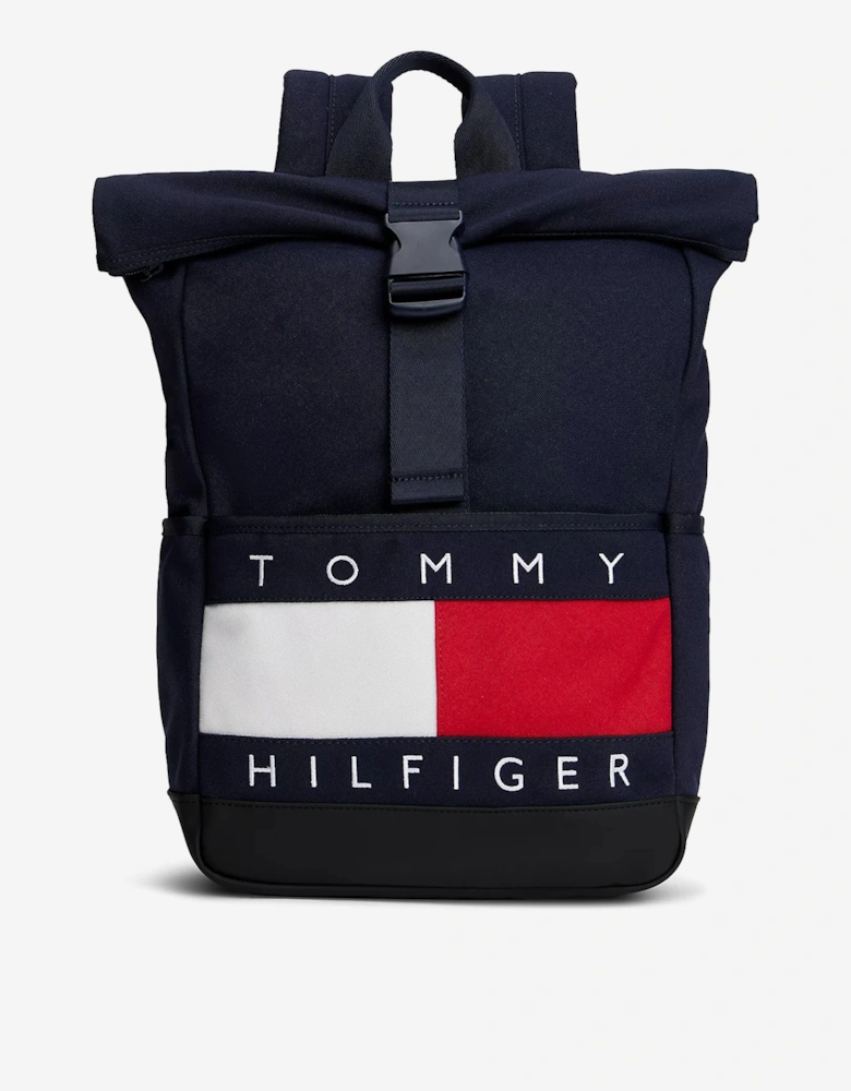 Kids Heritage Flag Roll Top Backpack in Navy (38.5cm)