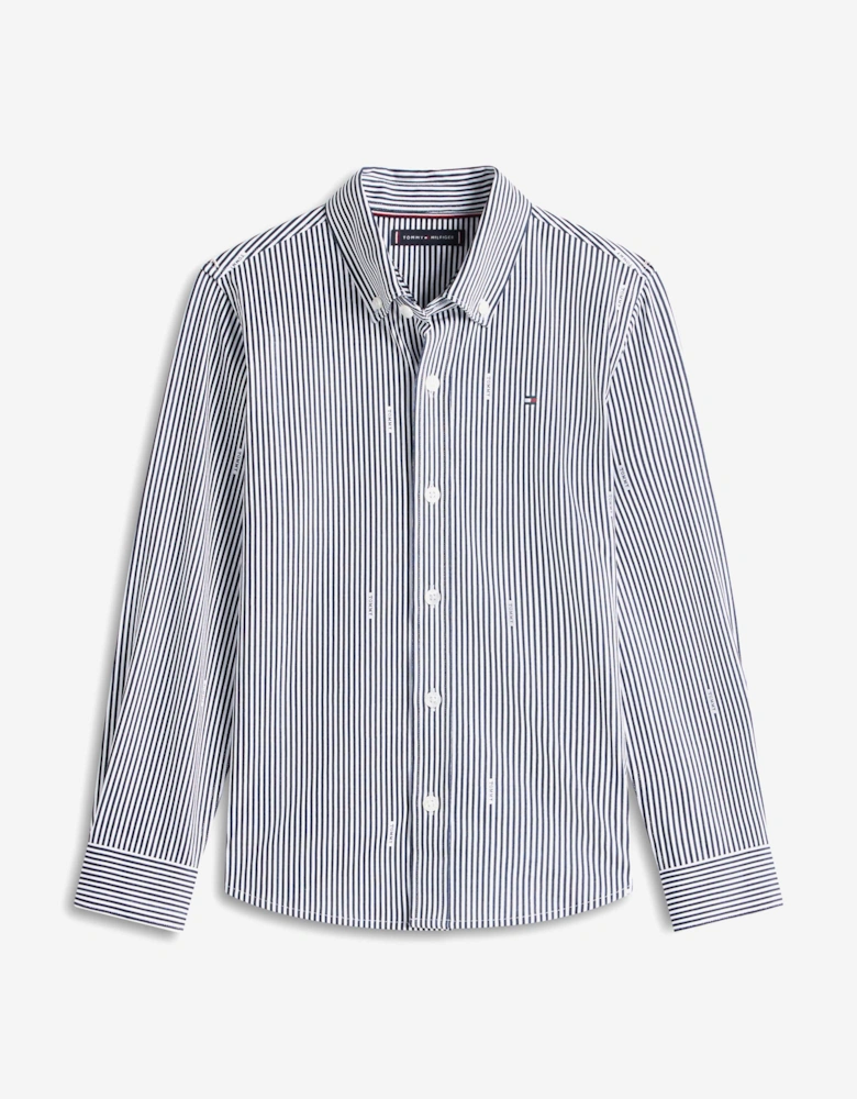 Boys AOP Jersey Shirt in Navy