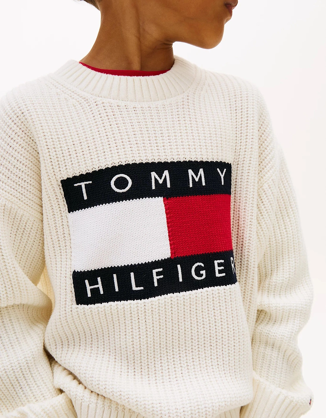Boys Heritage Flag Sweater in Ivory