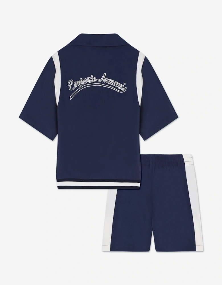 Baby Boys Logo Short Set in Navy