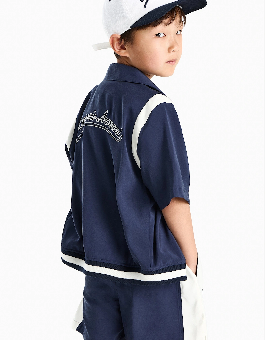 Baby Boys Logo Short Set in Navy