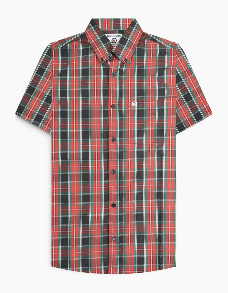 Mens Check Short Sleeve Shirt