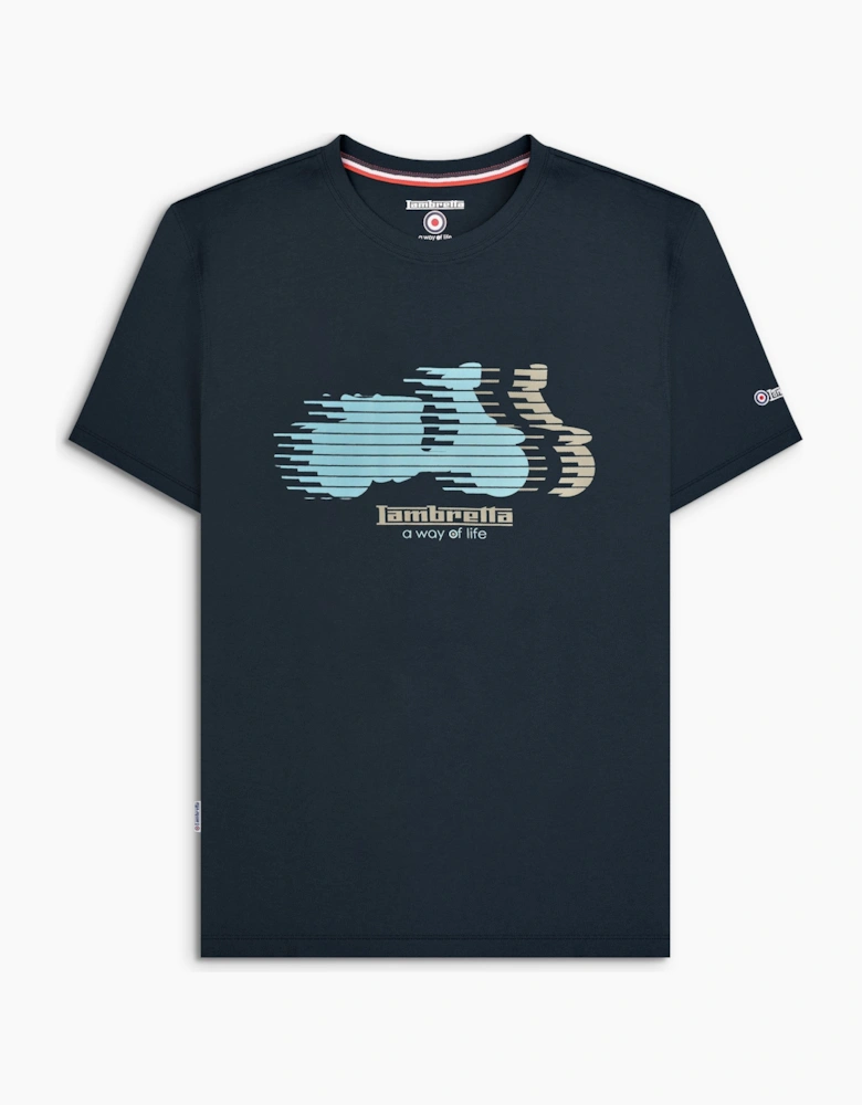 Mens Scooter Blur Short Sleeve T-Shirt