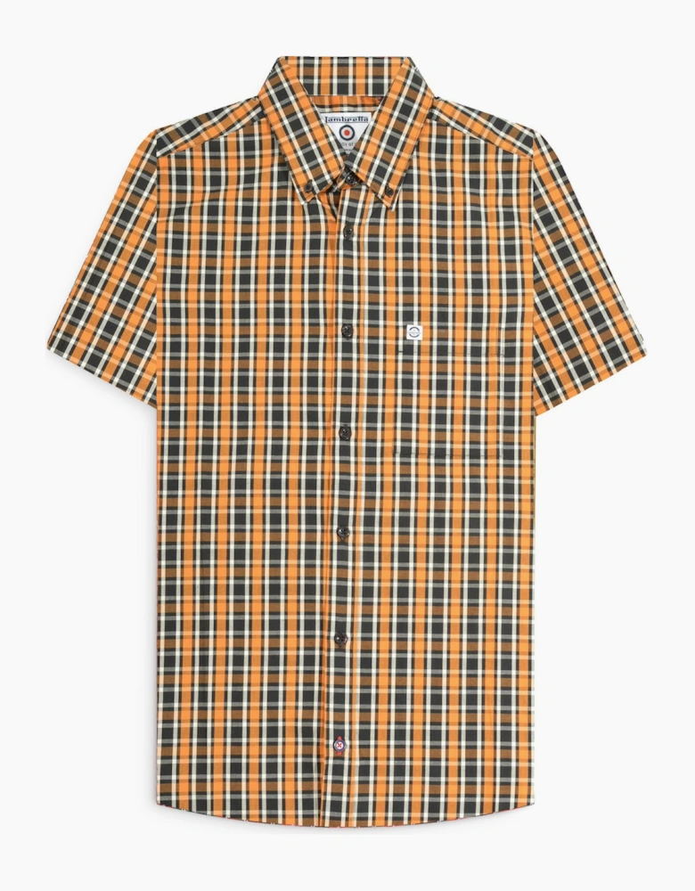Mens Check Short Sleeve Shirt