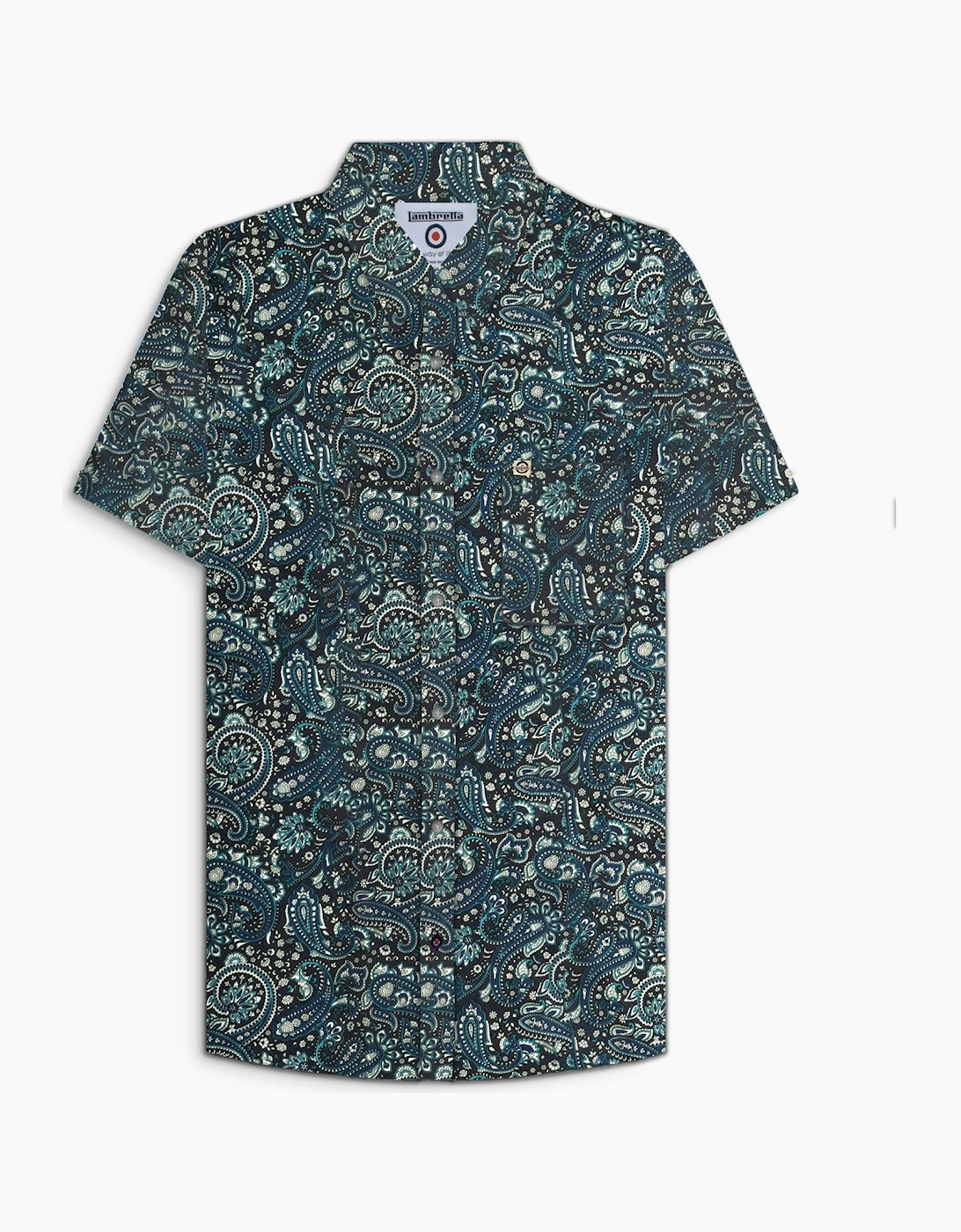 Mens Paisley Short Sleeve Shirt, 2 of 1