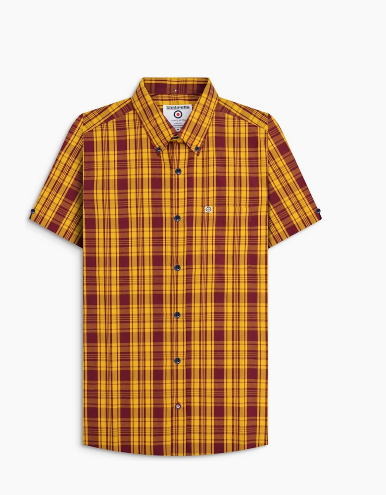 Mens Check Short Sleeve Shirt