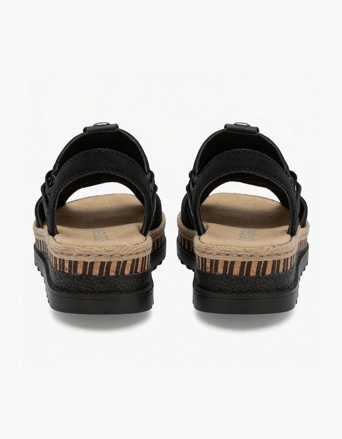 Rieker V7972 Womens Slingback Sandals Black