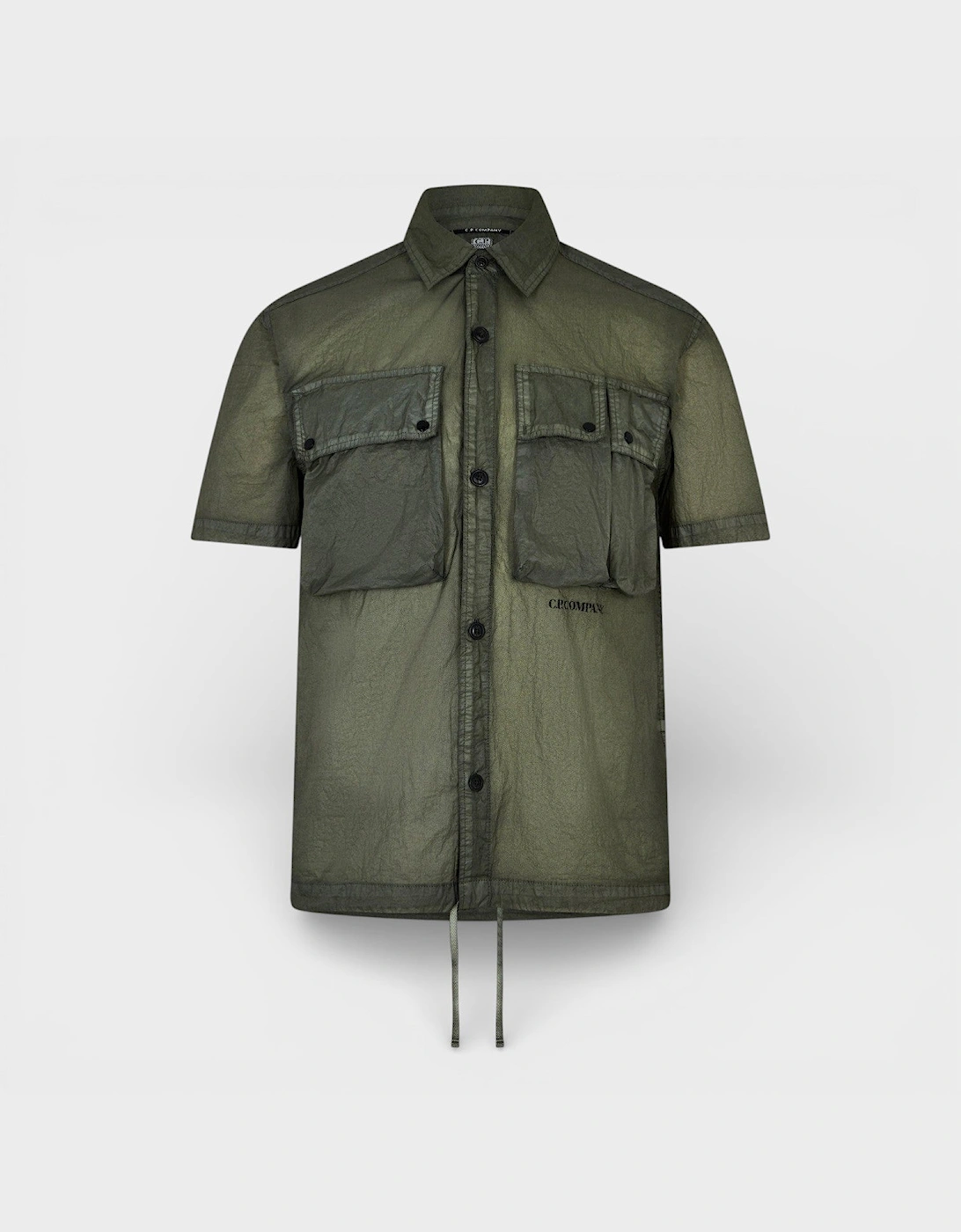 Drawstring Short Sleeve Shirt Bronze Green, 2 of 1