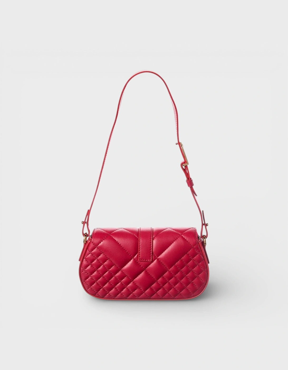 Logo Leather Shoulder Bag Red