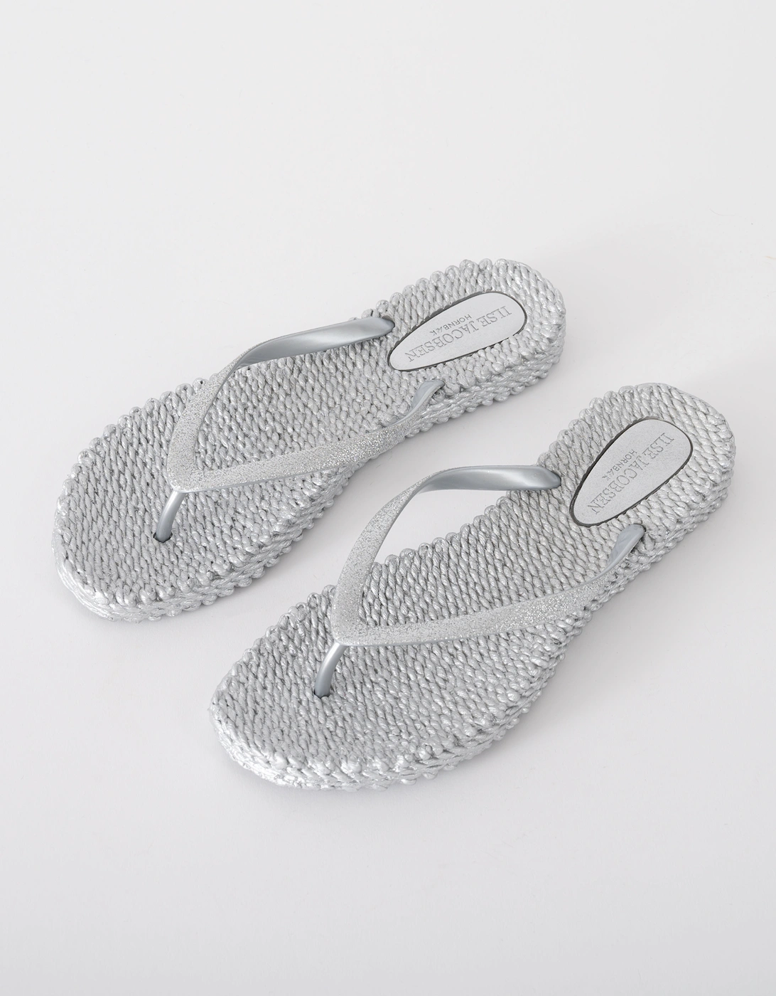 Ilse Jacobsen Cheerful Glitter Womens Flip Flops - Silver 710