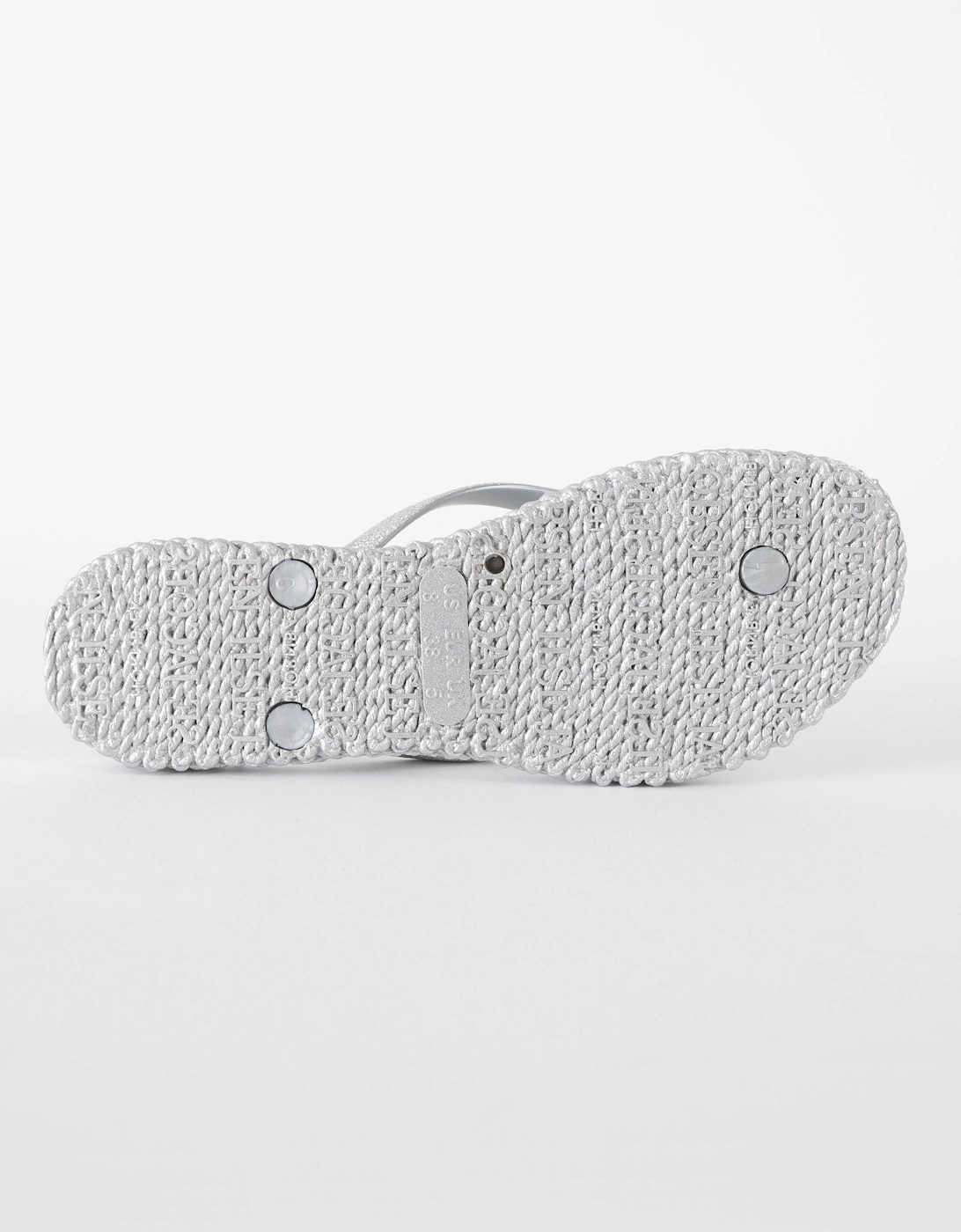 Ilse Jacobsen Cheerful Glitter Womens Flip Flops - Silver 710