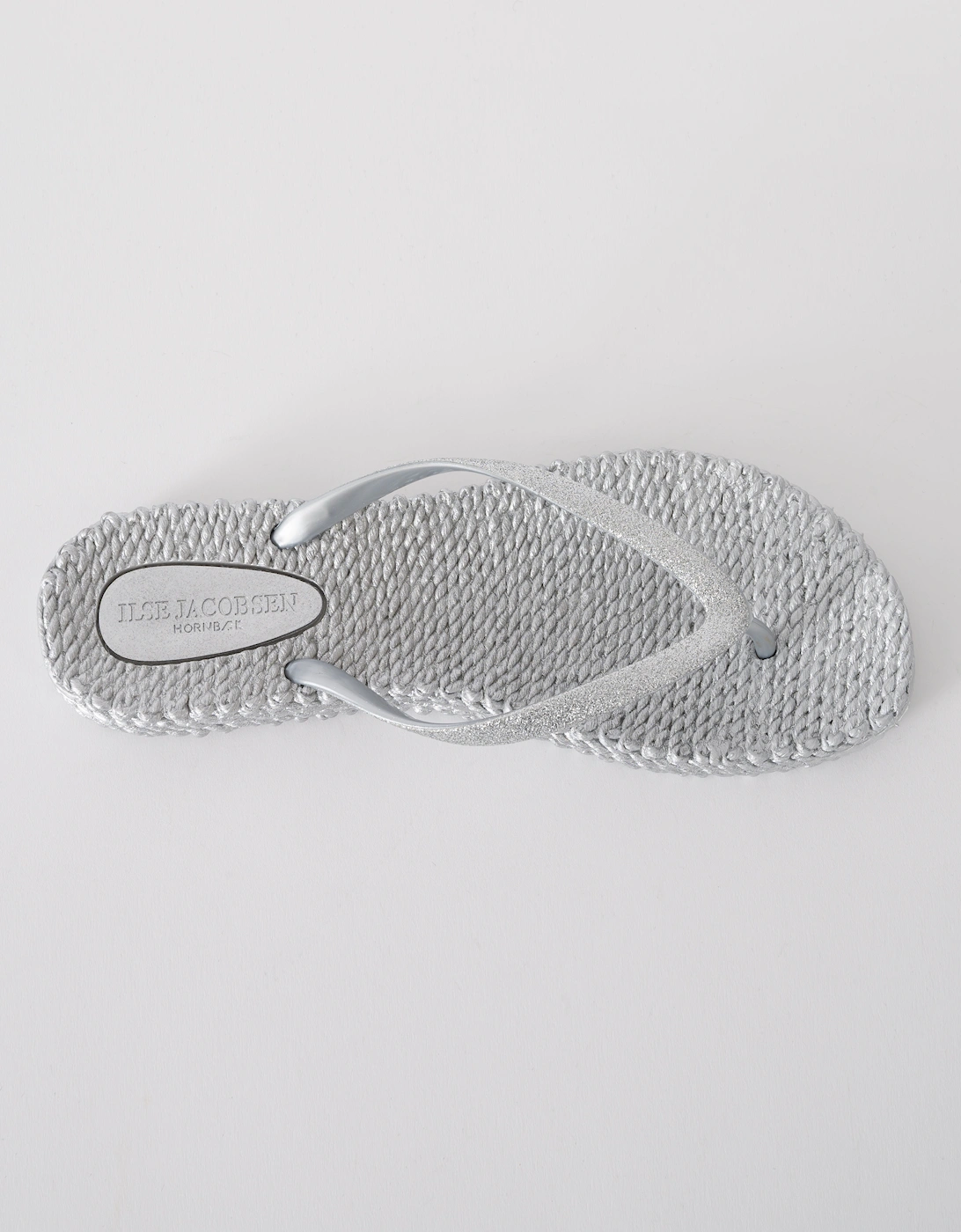 Ilse Jacobsen Cheerful Glitter Womens Flip Flops - Silver 710