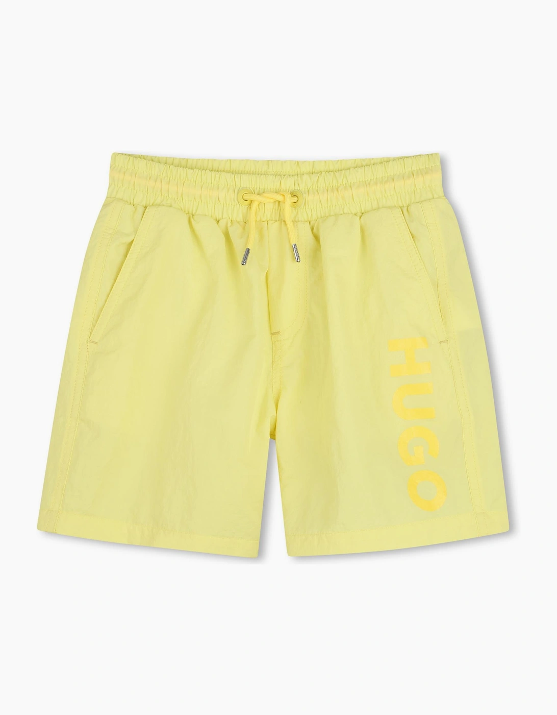 Boys Yellow Lemon Logo Swim Shorts, 4 of 3