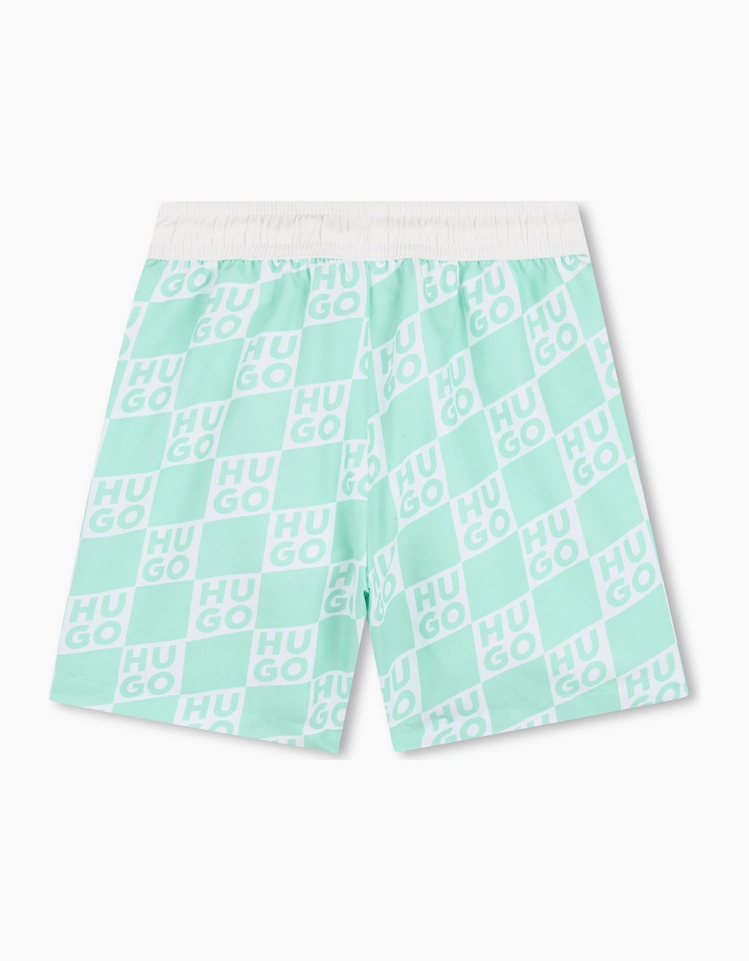 Boys Mint Green Logo Swim Shorts