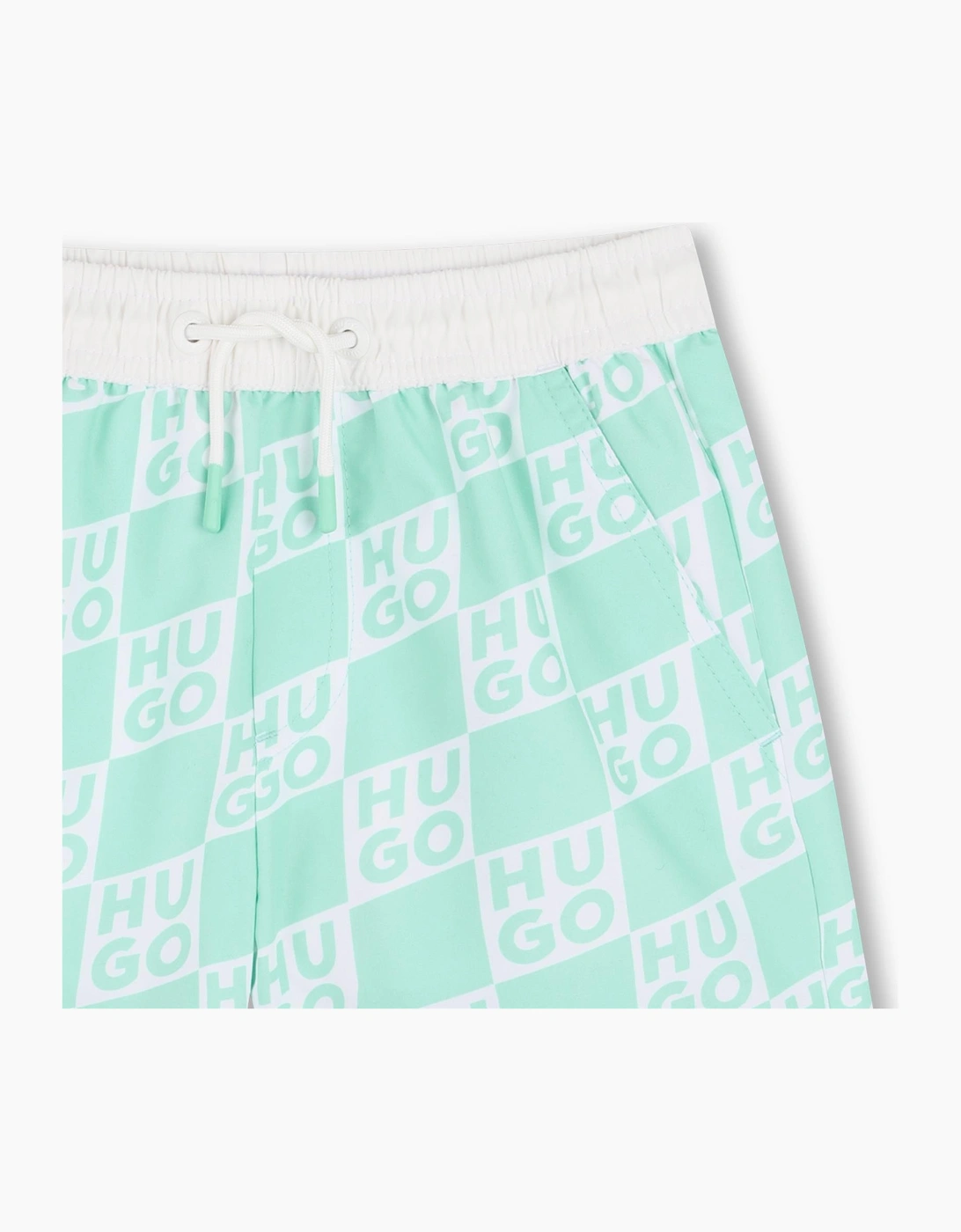 Boys Mint Green Logo Swim Shorts